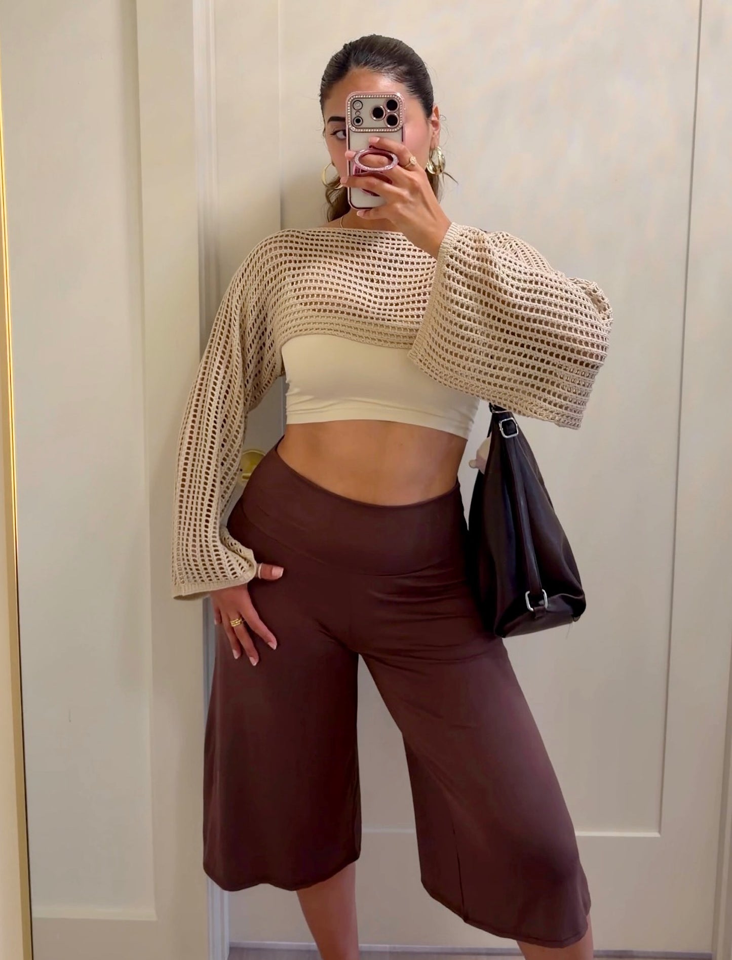 Alaia Gaucho Pants (Cafe)