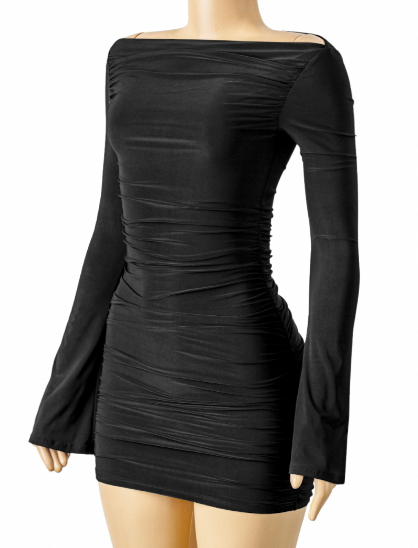 Bells Bell Sleeve Dress (black)